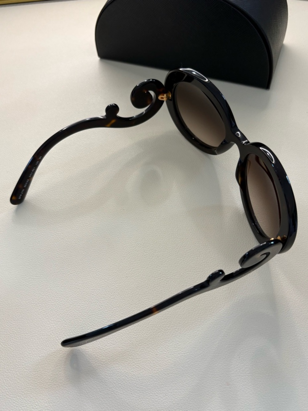 Prada tortoise shell round baroque sunglasses - Picture 3 of 6